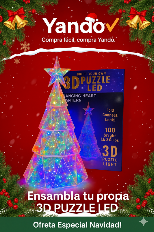 Lampara Puzzle Armable Led Navidad