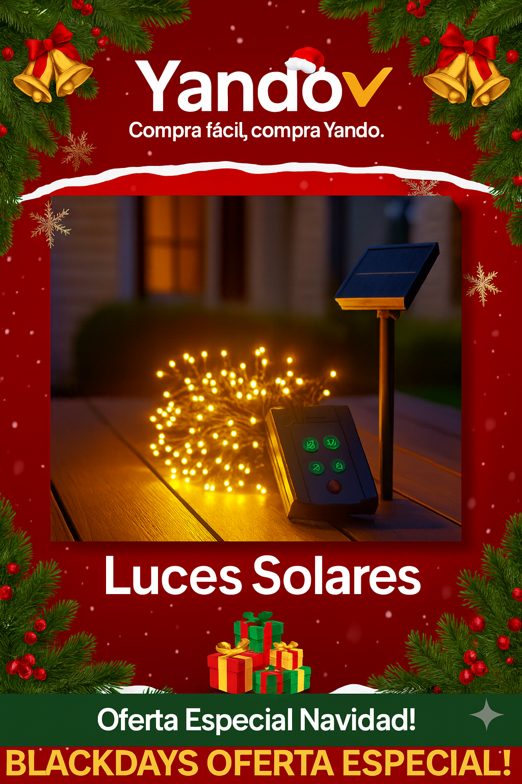 Luces De Navidad Solar Black Days